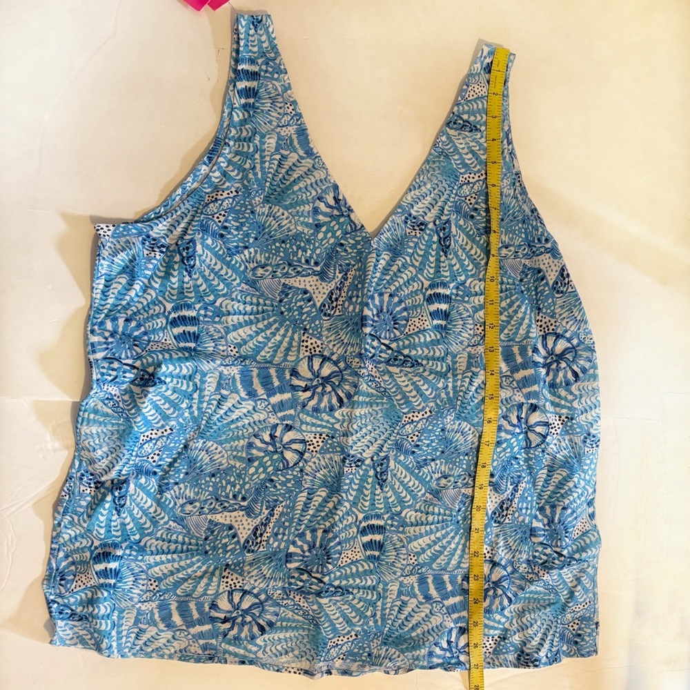NWT Lilly Pulitzer Amafi Blue by the Seashore Sleeveless Top - Picture 6 of 6